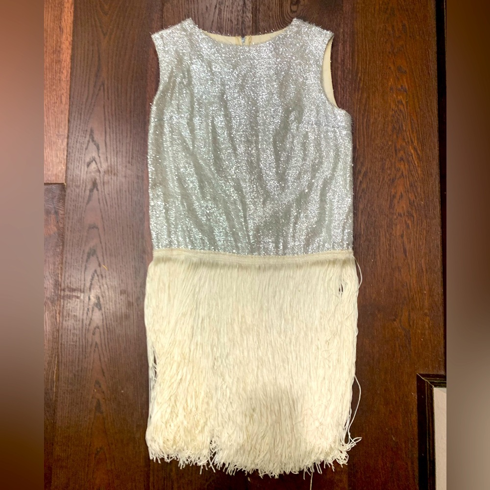 Vintage 60’s eyelash tinsel with fringe bottom dress / top
